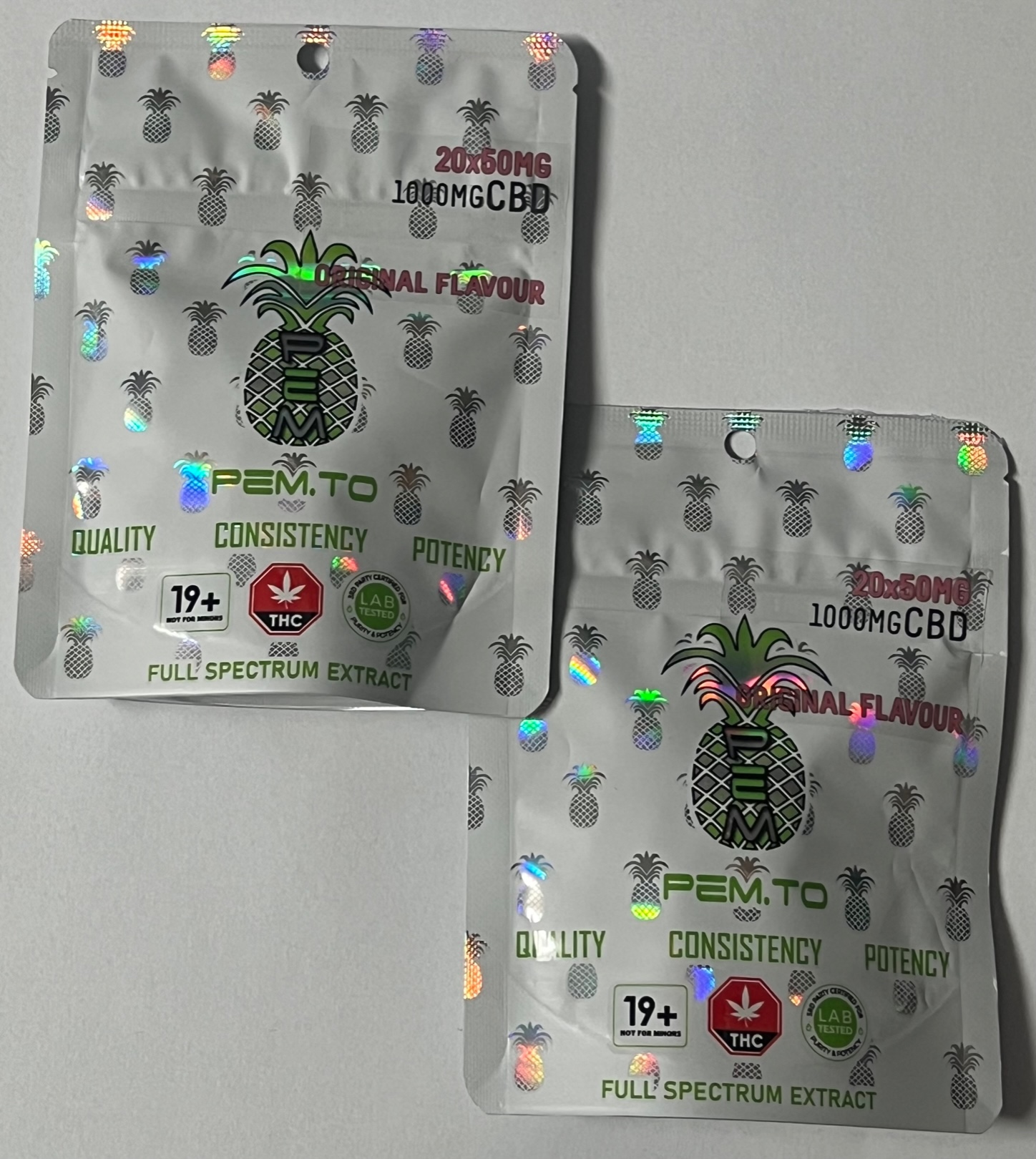 1000mg CBD Gummy Bears ~ Pineapple Express Meds (PEM)