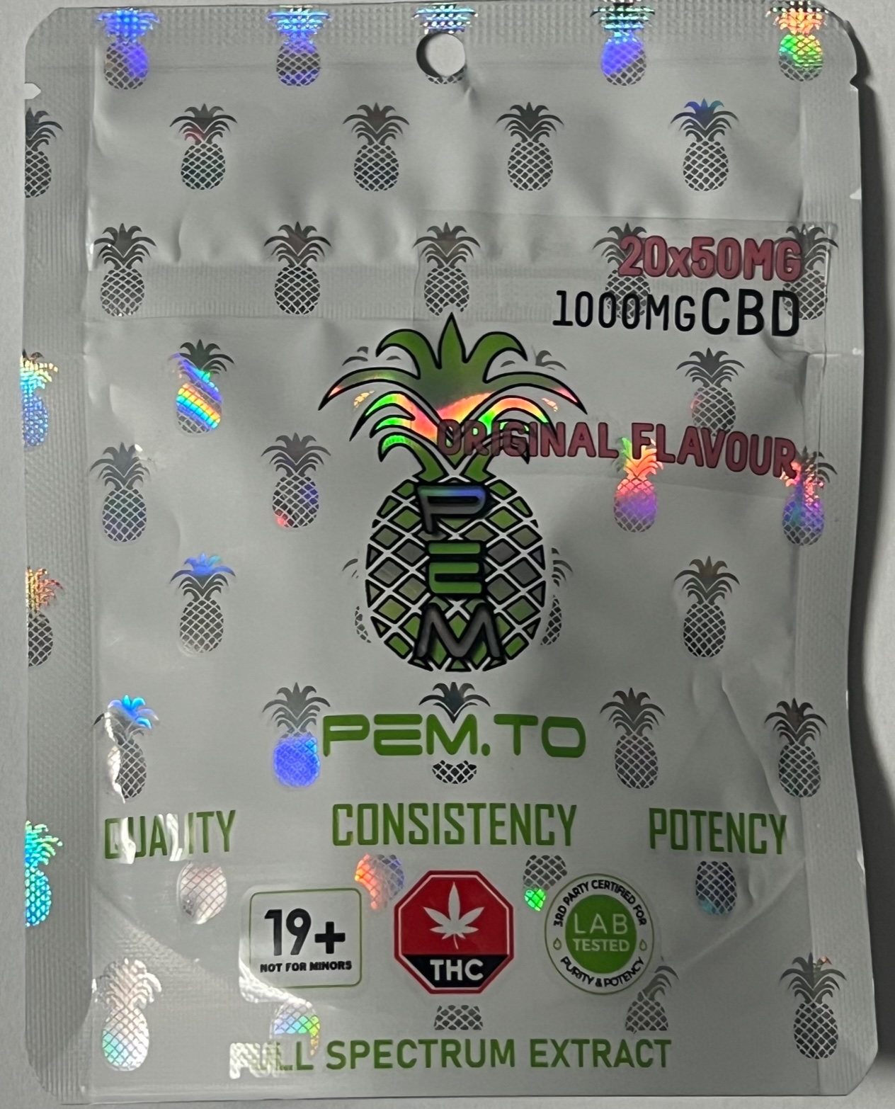 1000mg CBD Gummy Bears ~ Pineapple Express Meds (PEM) - Image 2